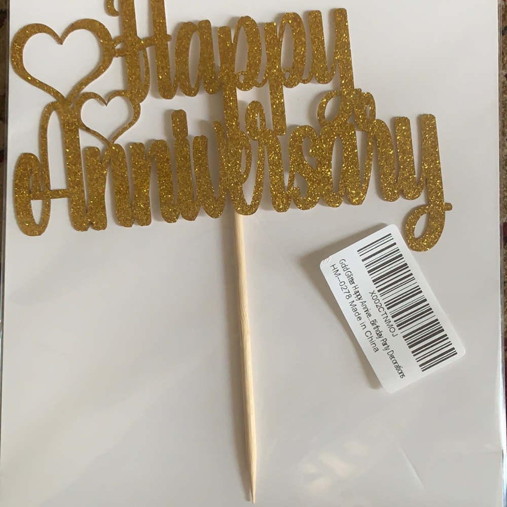 Anniversary cake topper